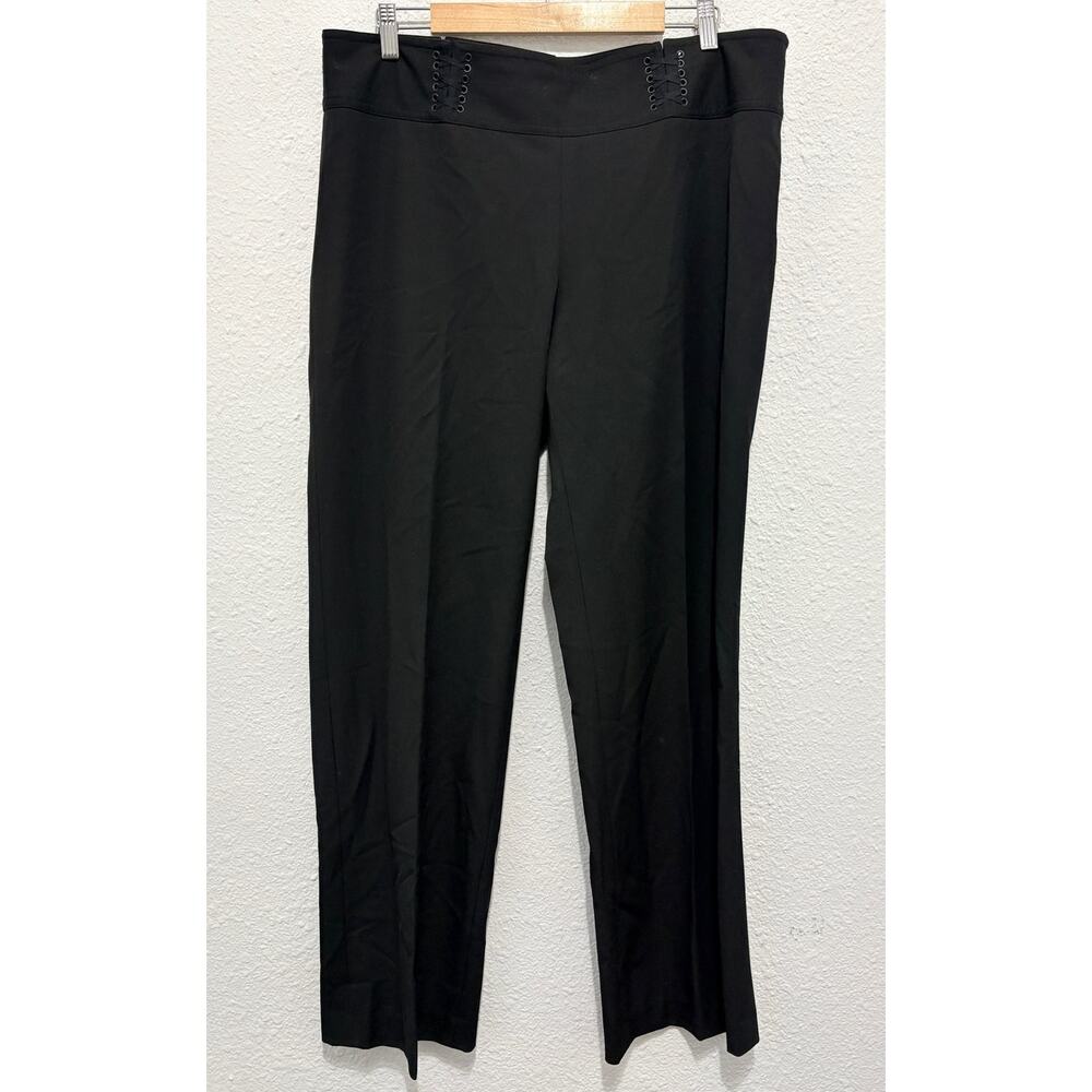 Vintage Nine West Lace Up Black Pants Office Siren Whimsygoth Emo Goth Y2K